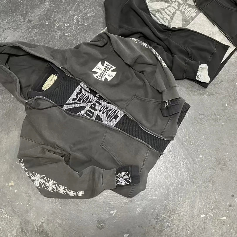 West Coast Washed Zipper Hoodie
