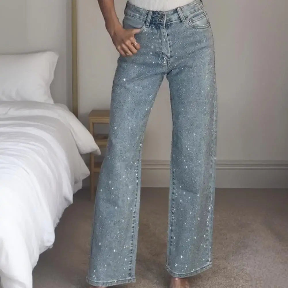 Women’s High Waist Pearl Jeans