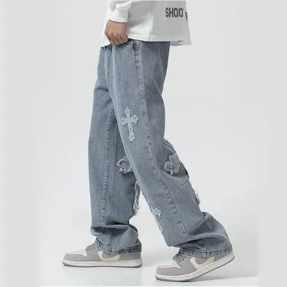 Y2K Streetwear Denim Trousers