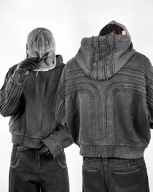 Vintage Patchwork Zip Jacket