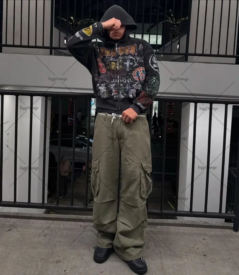 Retro Street Hip-Hop Hoodie