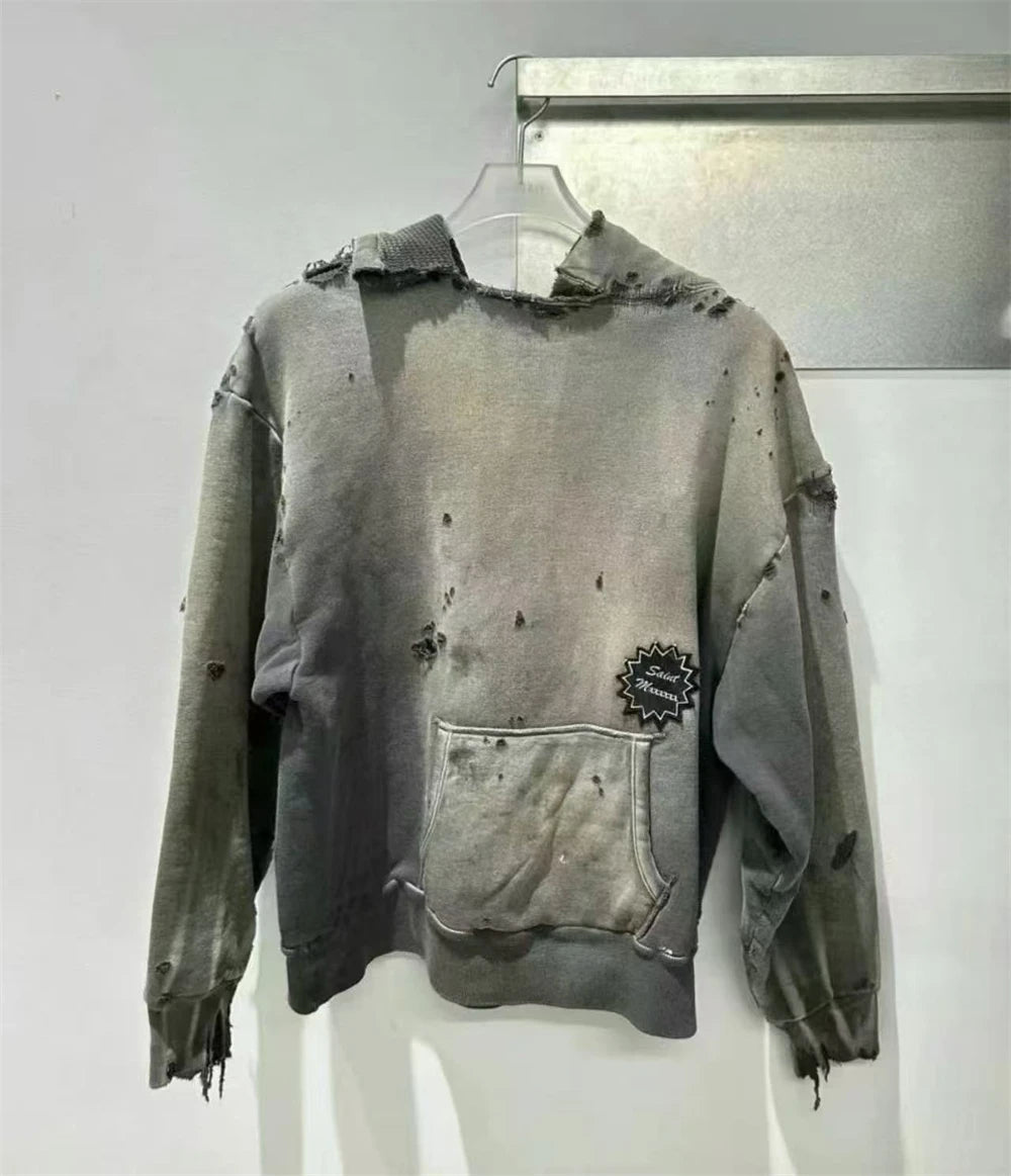 Broken Hole Pullover Hoodie