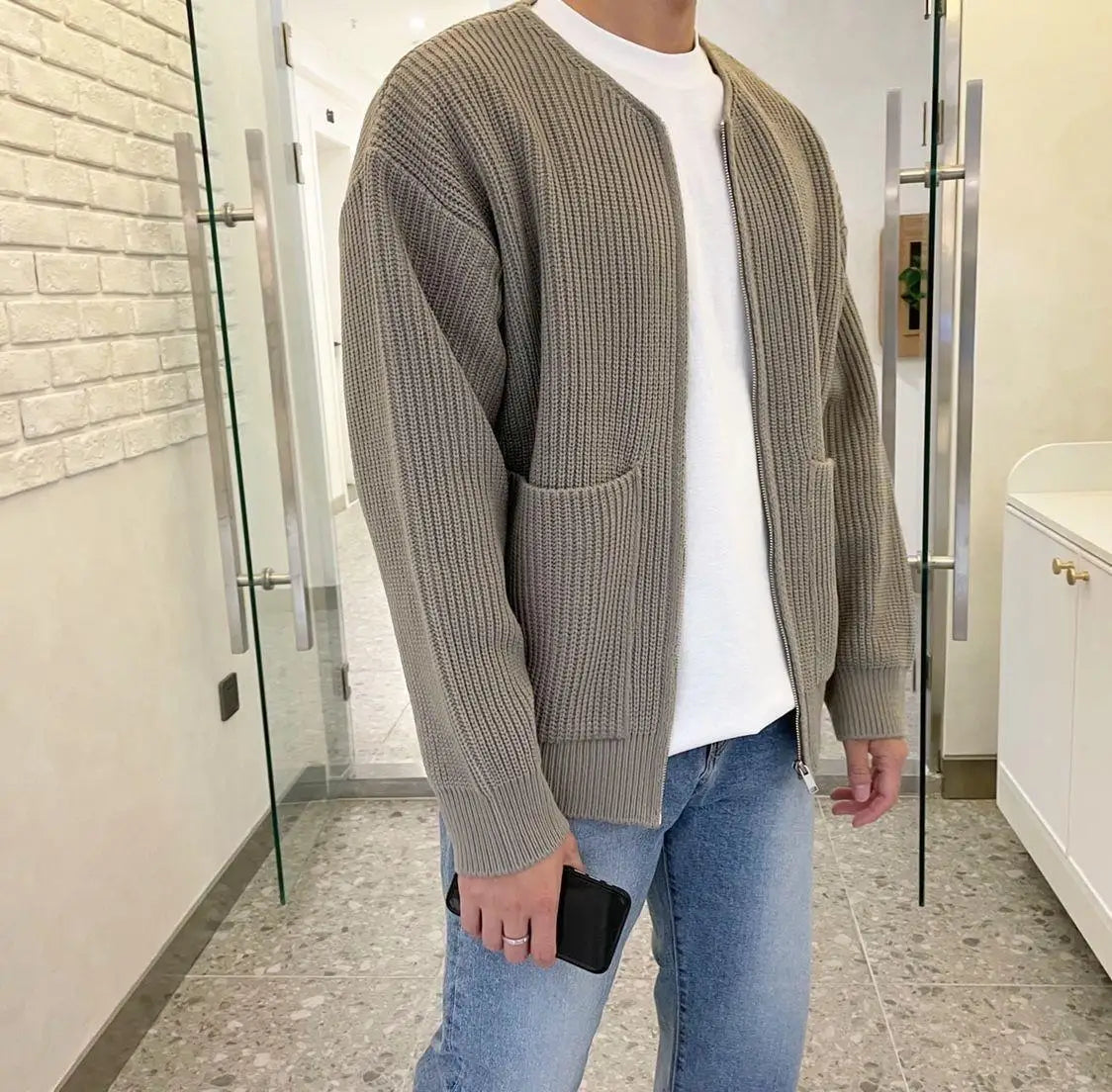 Men Zipper Sweater