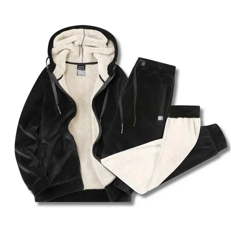 Men's Fleece Jacket Pants Set