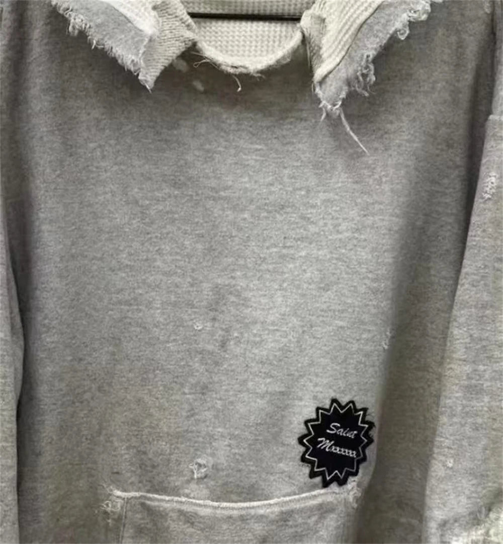 Broken Hole Pullover Hoodie