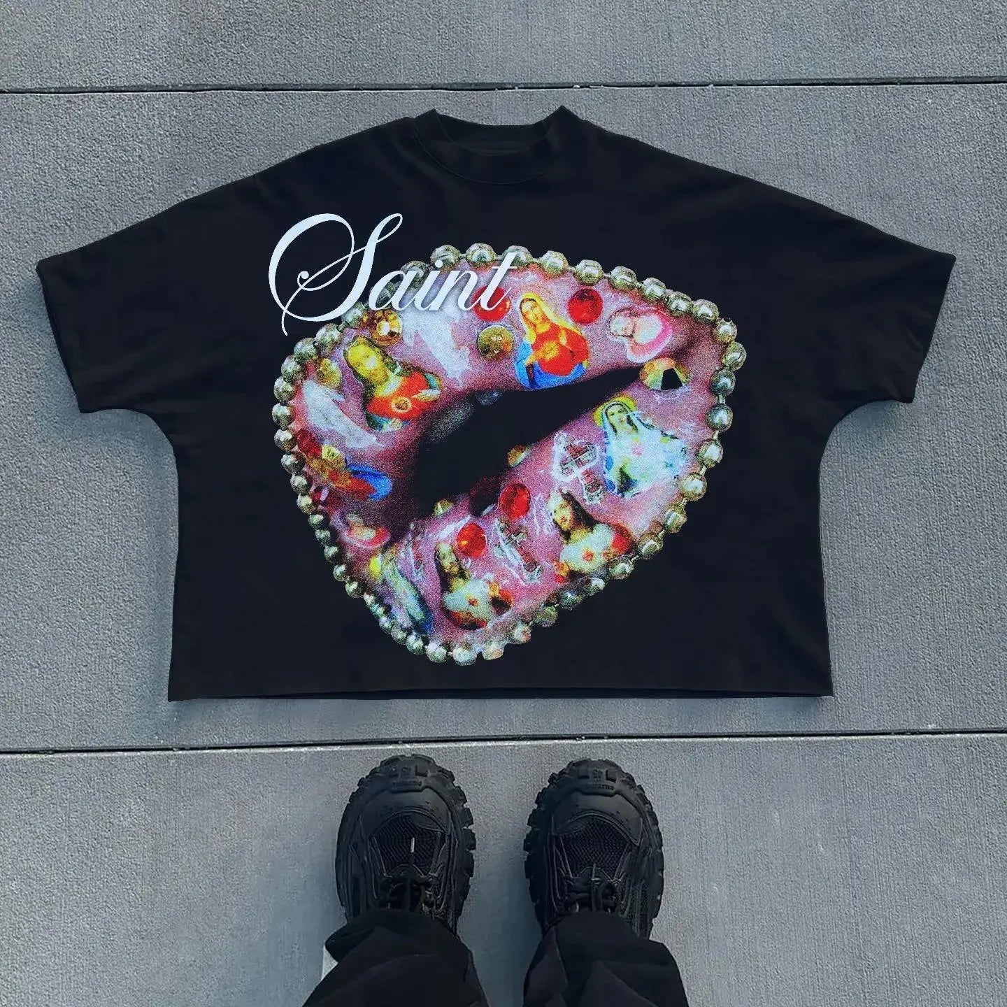 Vintage Cropped Graphic T-Shirt