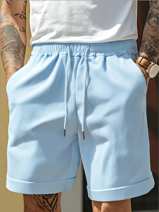 Men’s Beach Vacation Solid Color Shorts