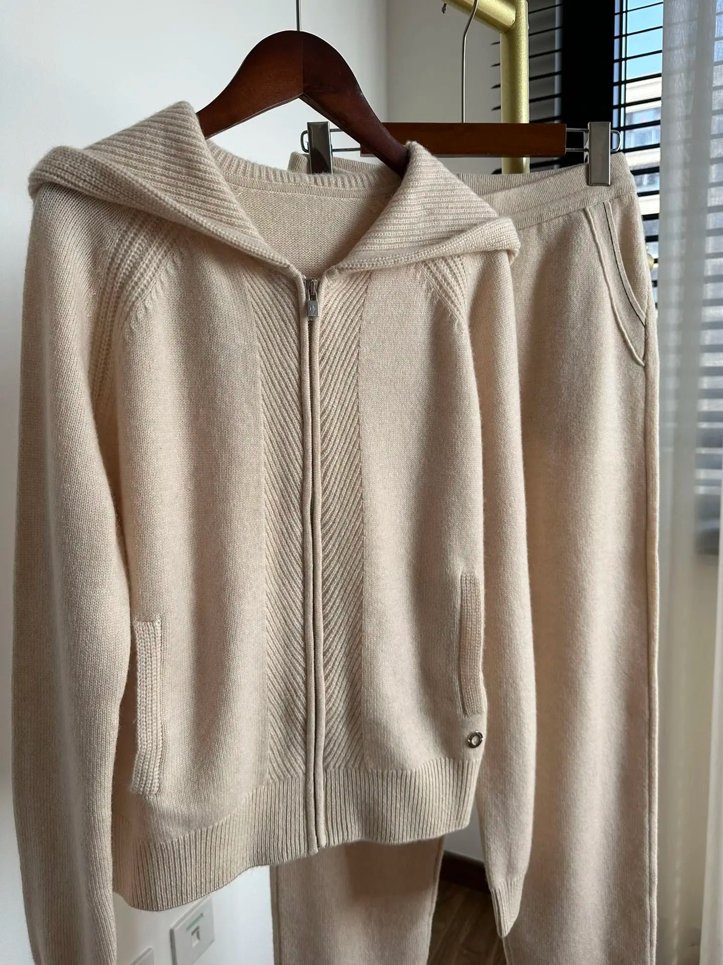 Hooded Cardigan Set