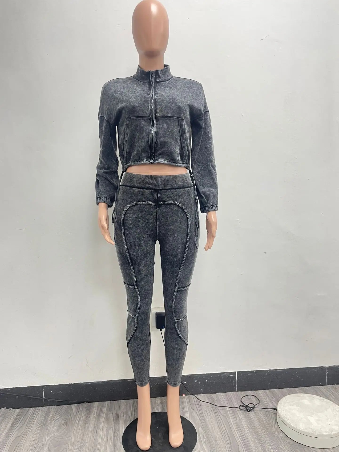 Washed Knitted Two-Piece Set
