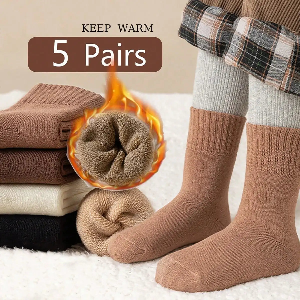 Children Fleece Lined Socks