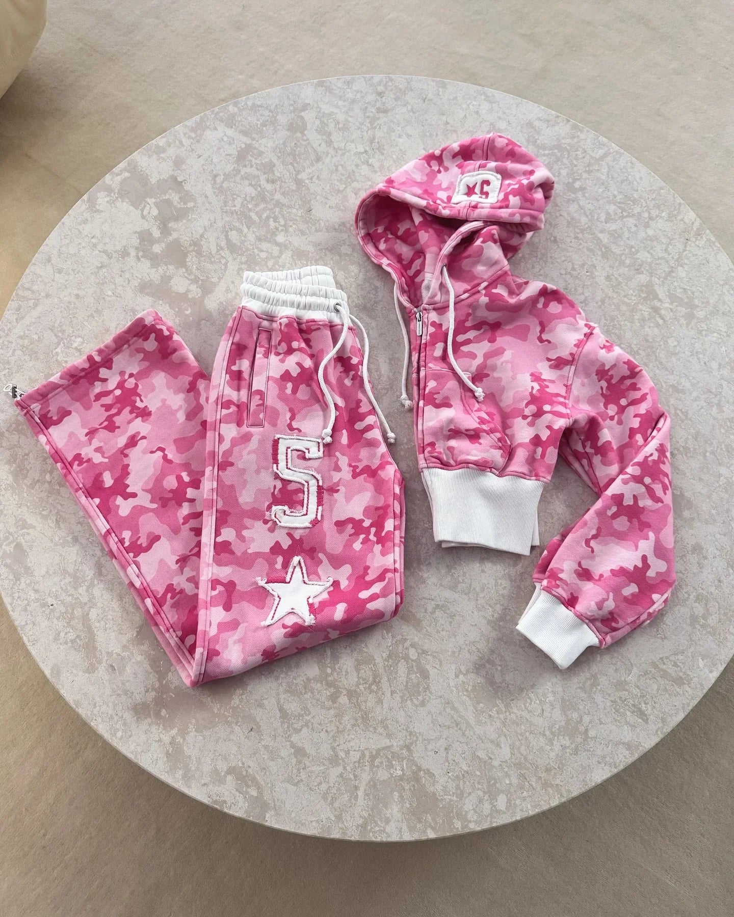 Women Camouflage Two-Piece Set