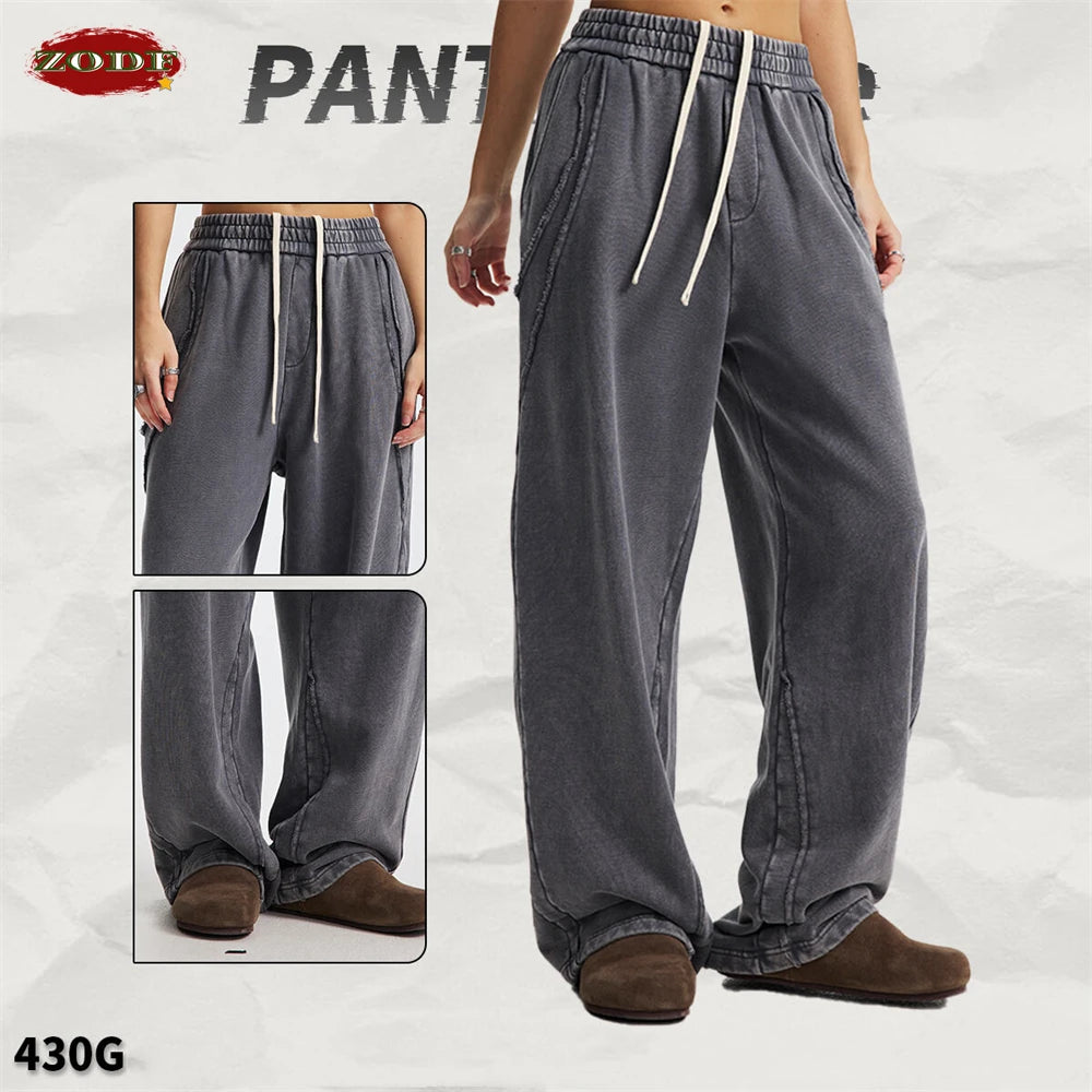 Retro Distressed Washed Sweatpants