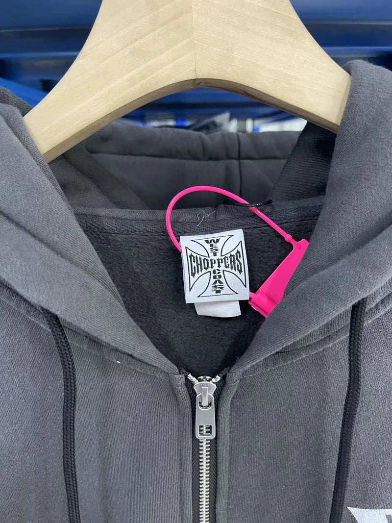 West Coast Washed Zipper Hoodie