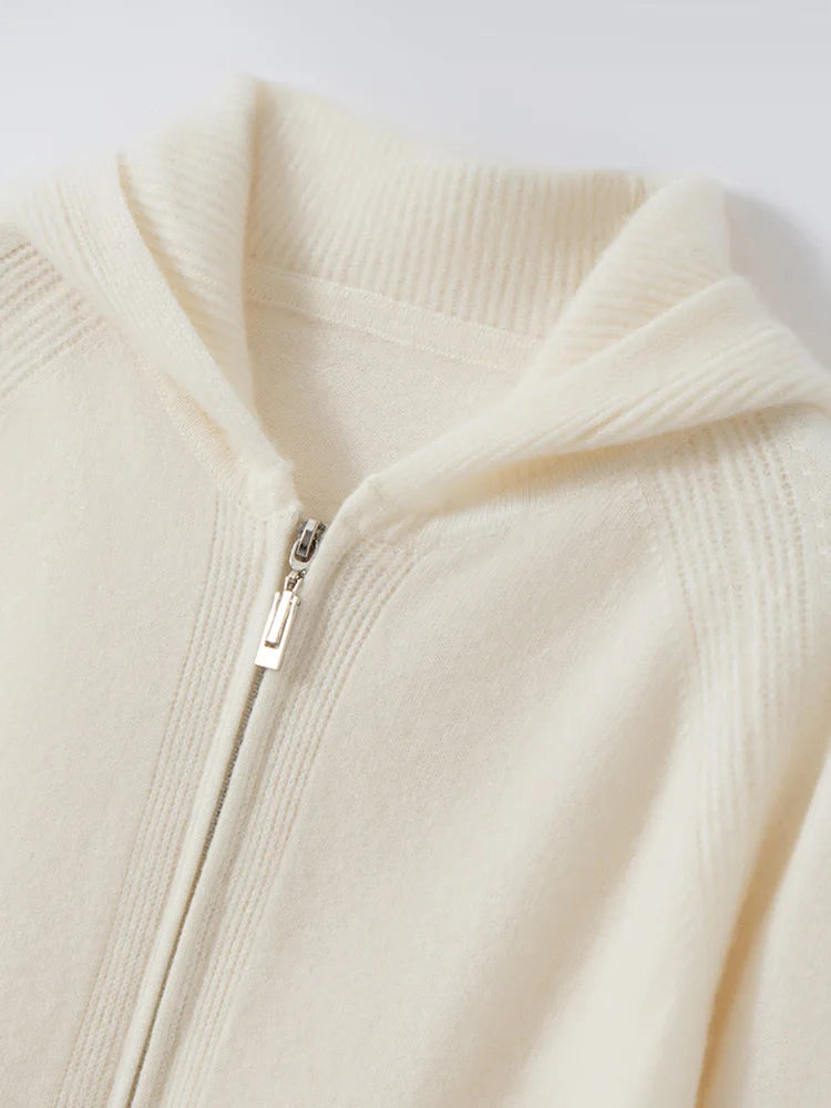 Cashmere Hooded Cardigan Set