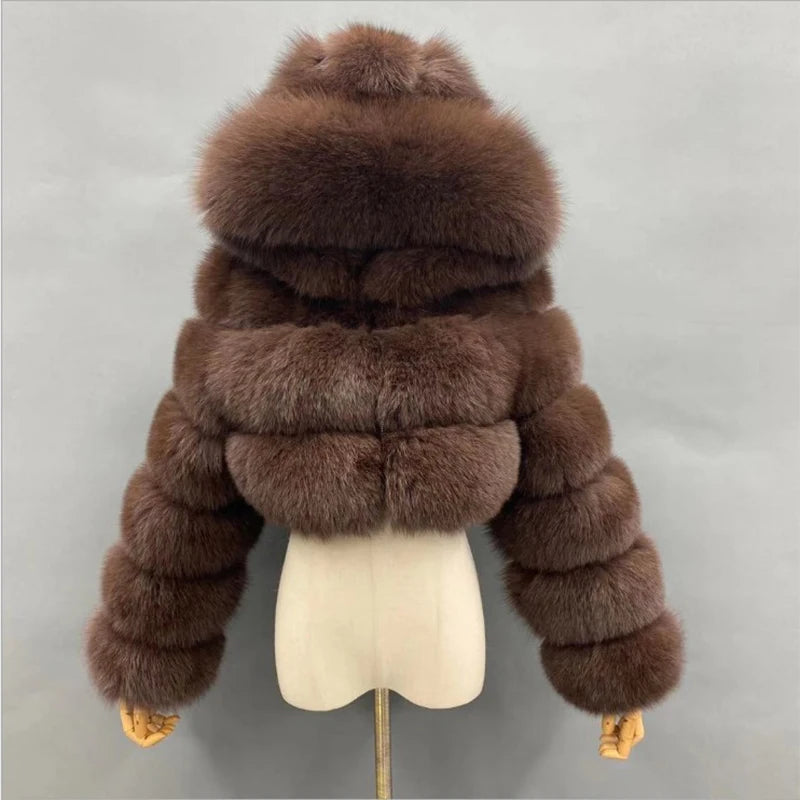 Faux Fur Cropped Fluffy Jackets