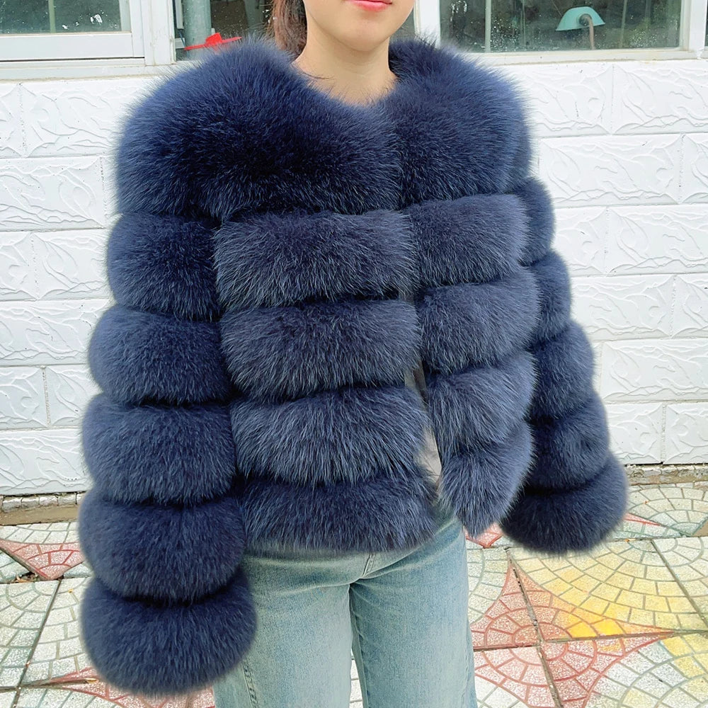 Fox Fur Coat Real Jacket
