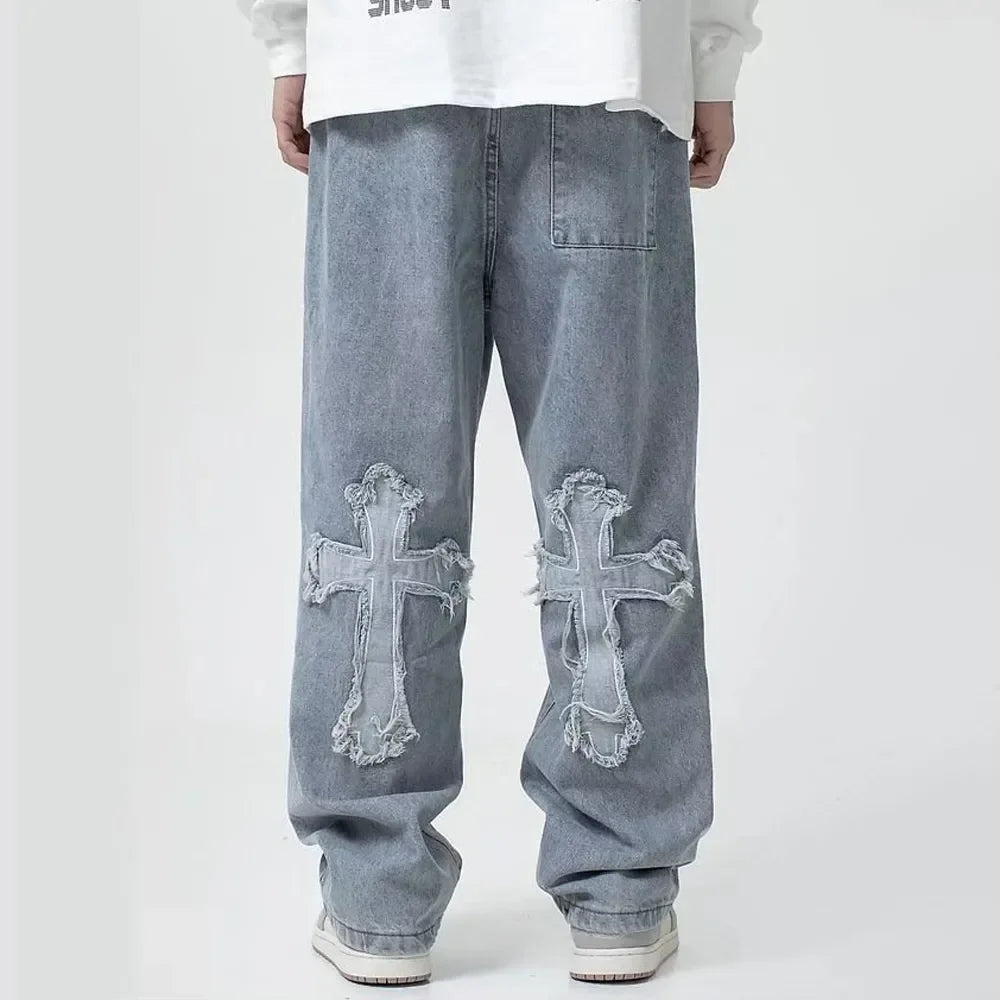 Y2K Streetwear Denim Trousers