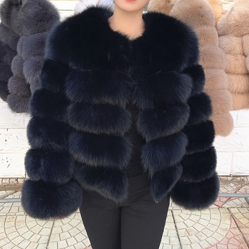Fox Fur Coat Real Jacket
