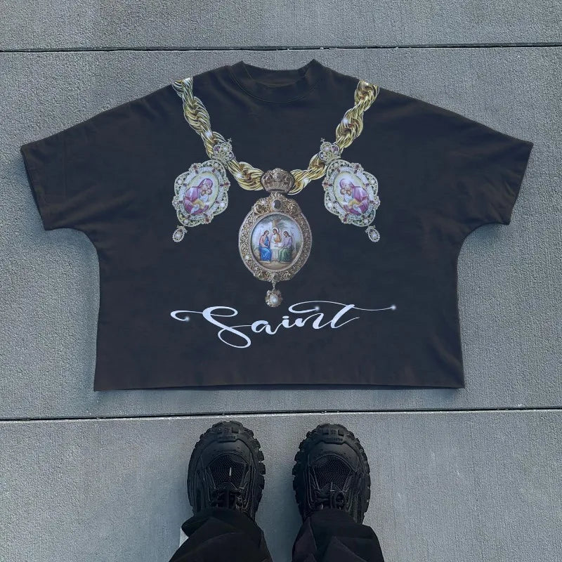 Vintage Cropped Graphic T-Shirt