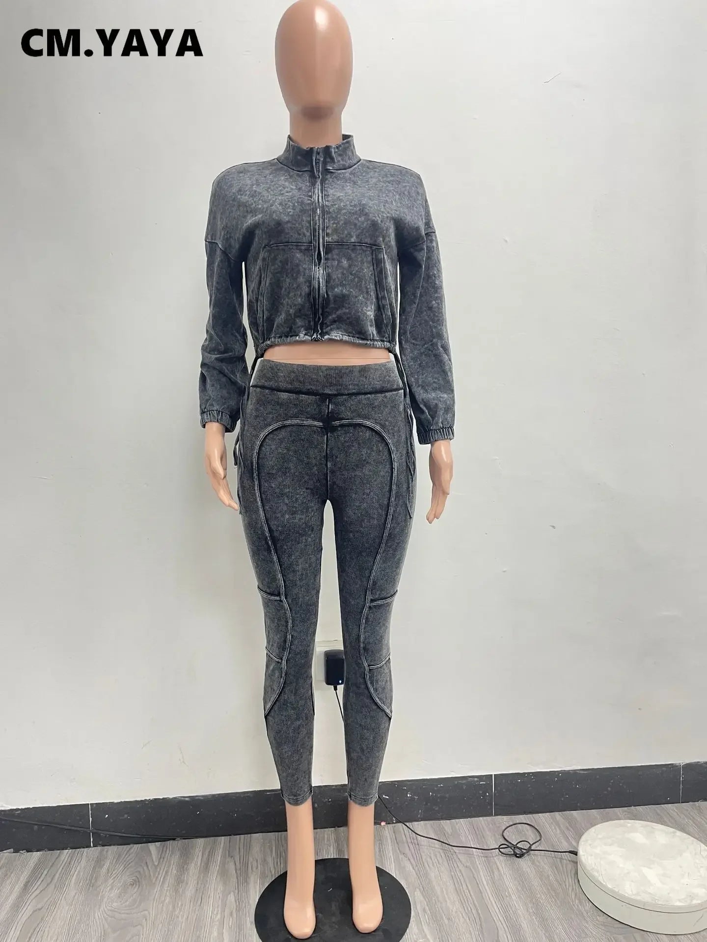 Washed Knitted Two-Piece Set