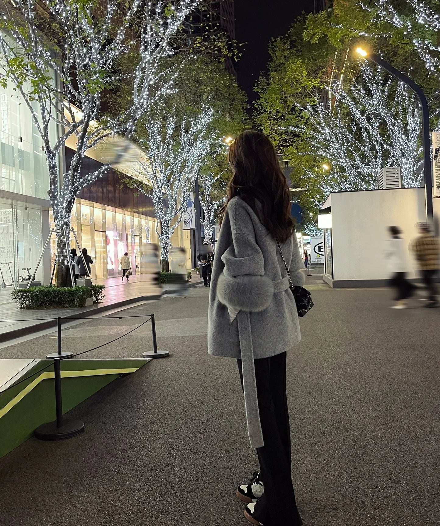 Women Wool Fur Coat
