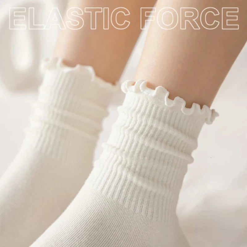 Ruffle Cotton Socks