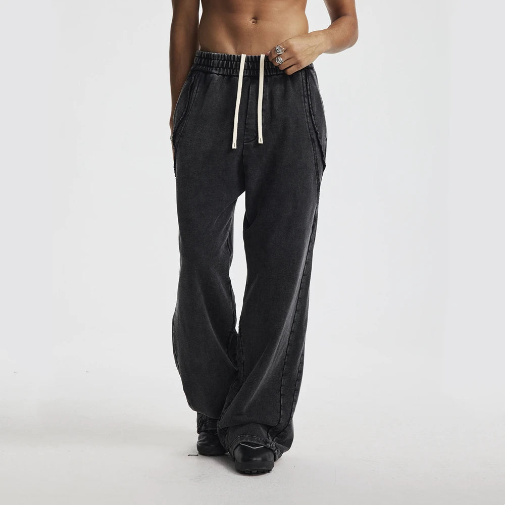Retro Distressed Washed Sweatpants