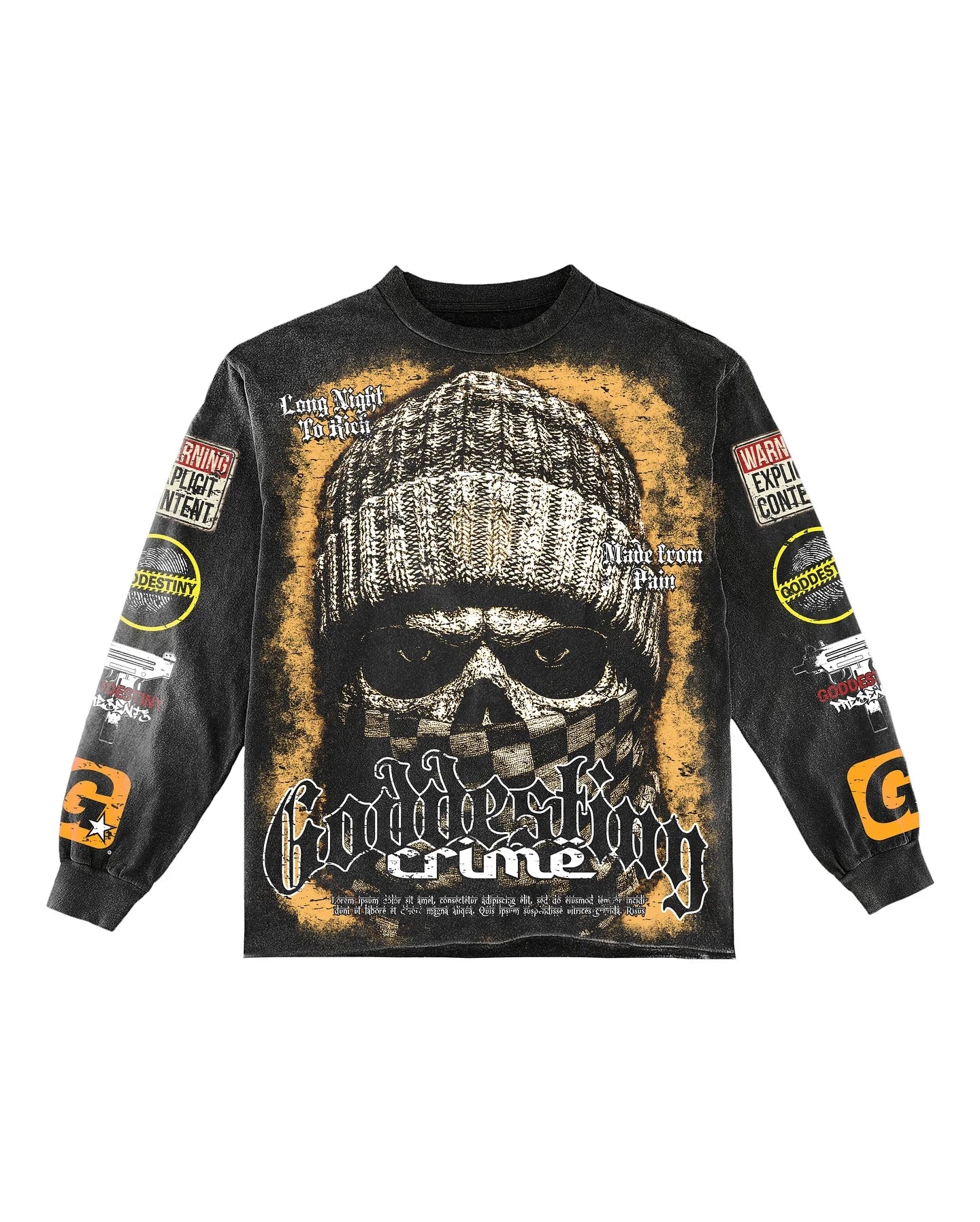 Skull Graphic Cotton Long Sleeve Top