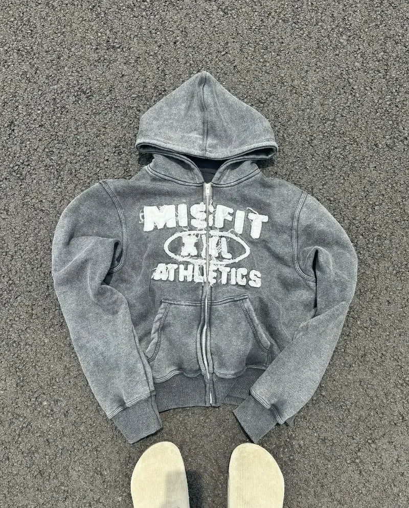 Vintage Hip Hop Zip Hoodie