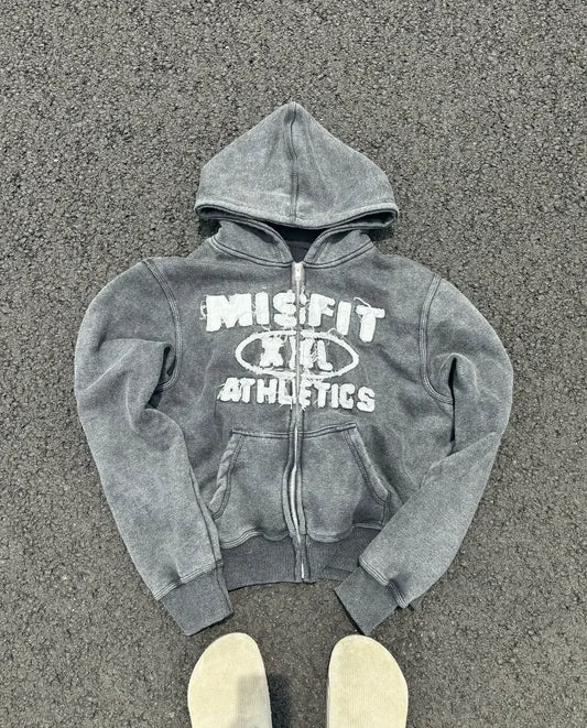 Vintage Hip Hop Zip Hoodie