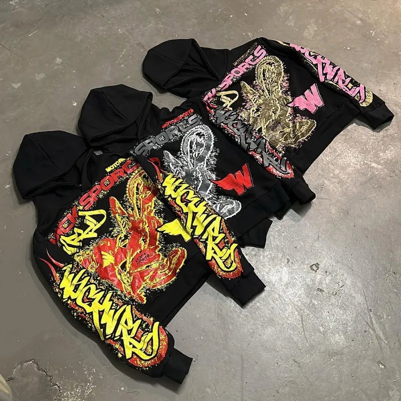 Retro Gothic Motorcycle Hoodie