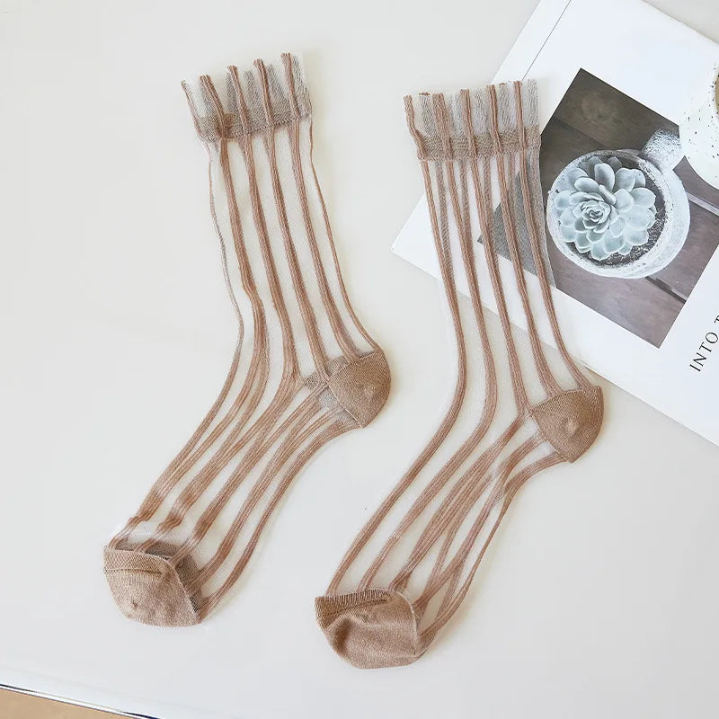Women Striped Summer Socks