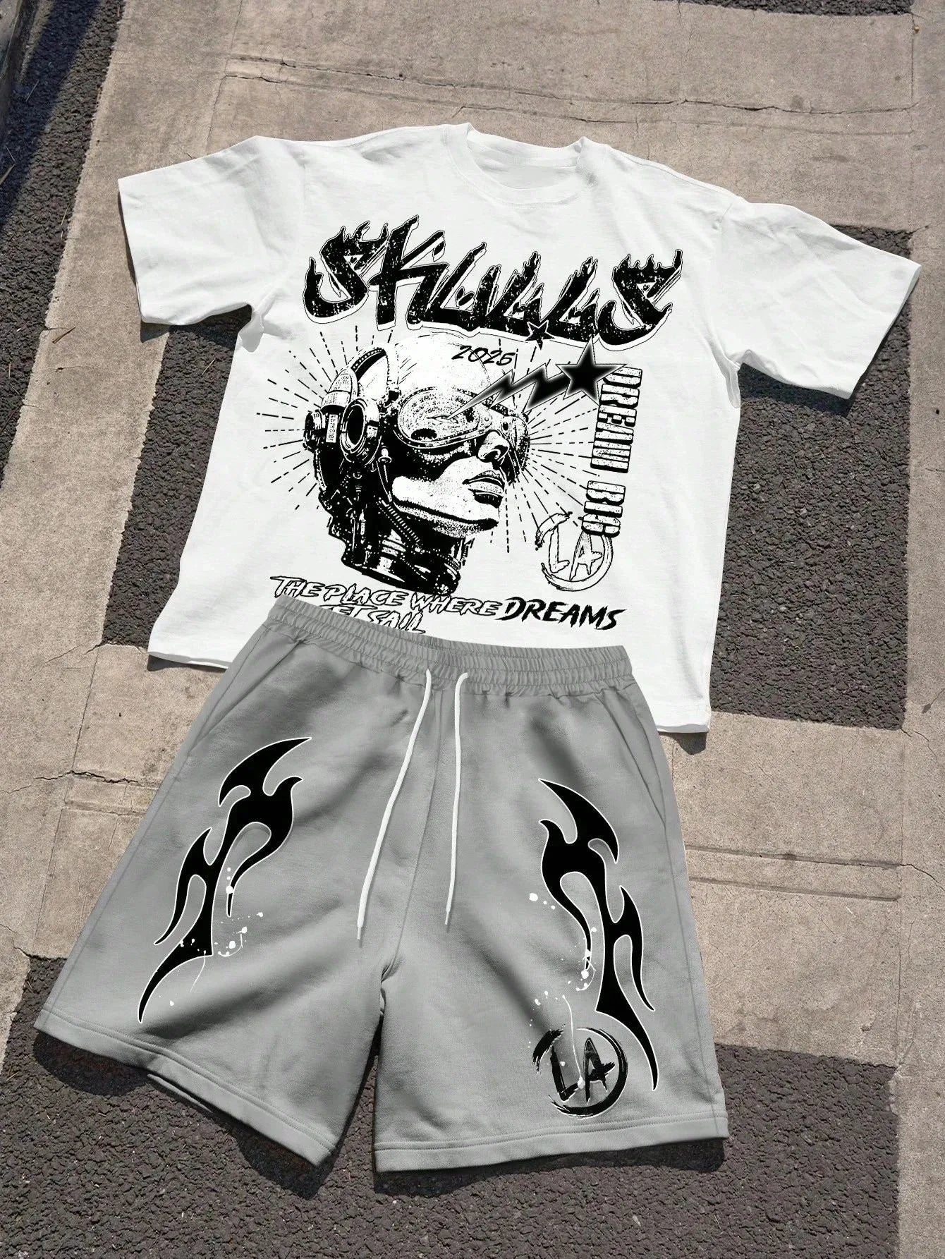 Outdoor Fashion T-Shirt Shorts Set