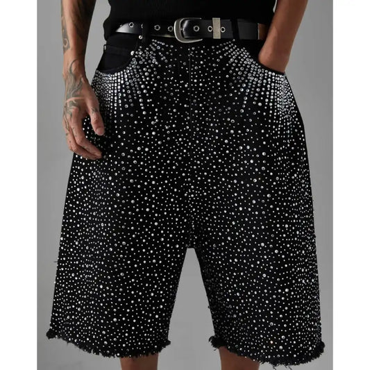 Y2K Rhinestone Gym Shorts