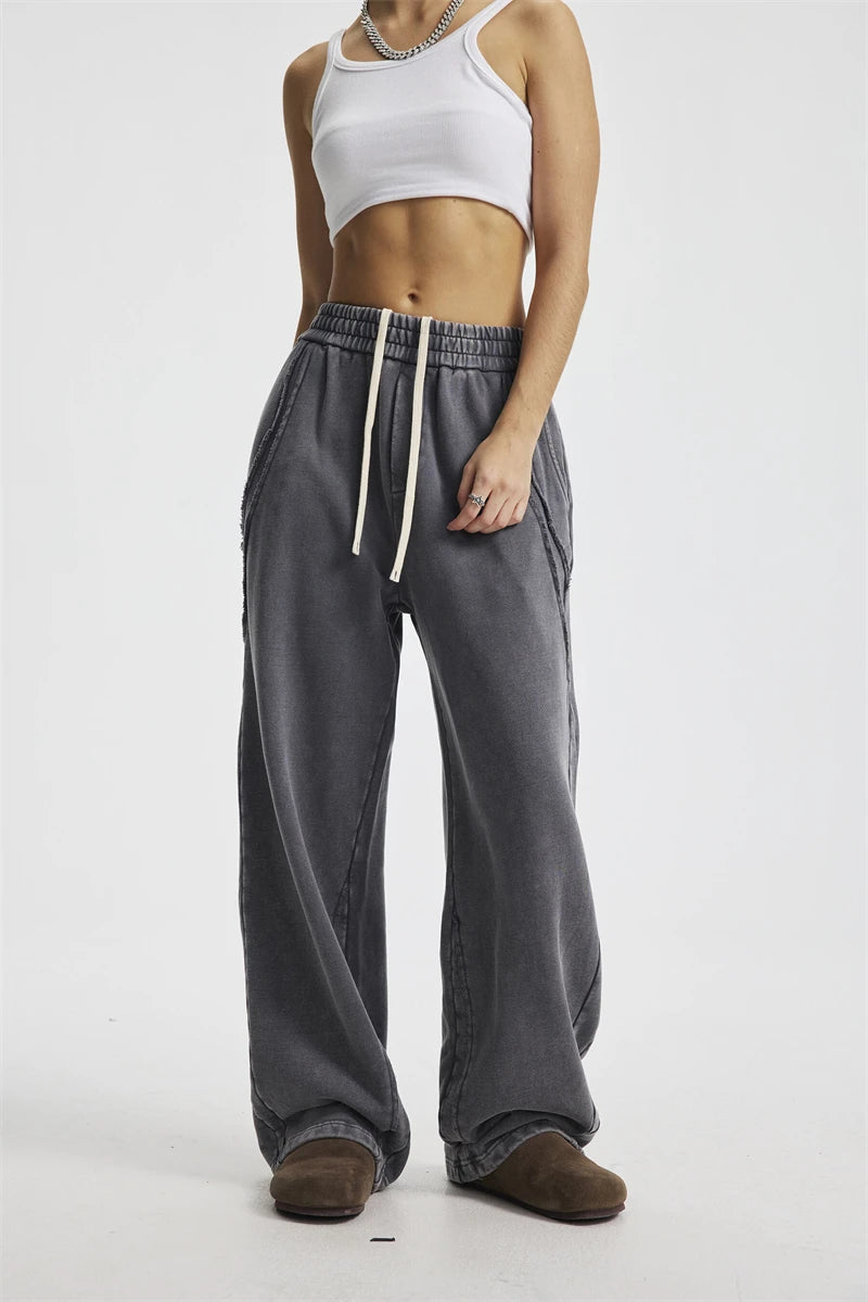 Retro Distressed Washed Sweatpants