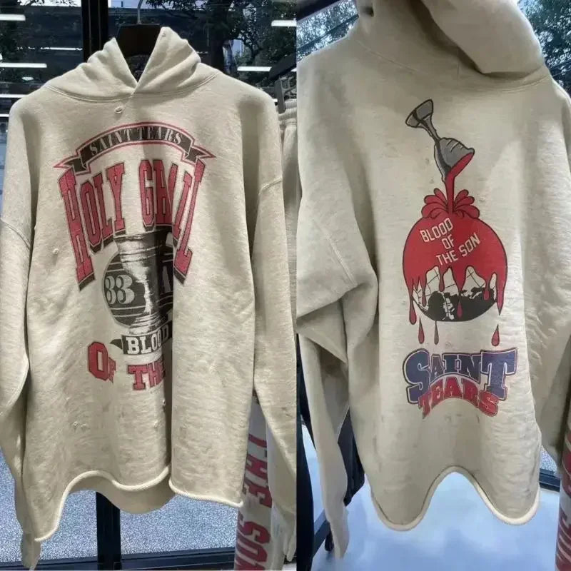 Saint Slogan Hoodies Set