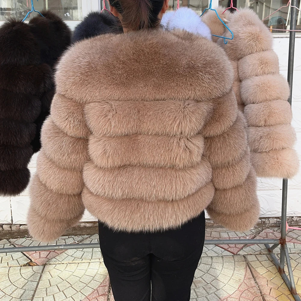 Fox Fur Coat Real Jacket