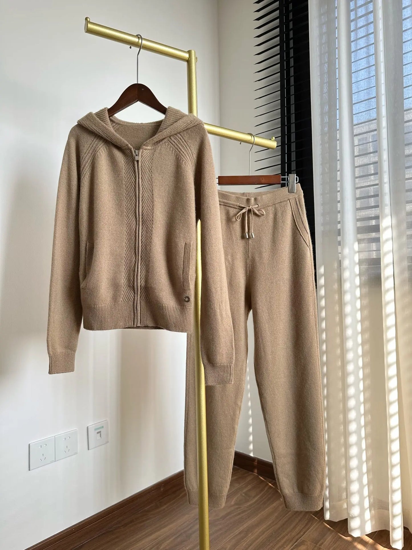 Hooded Cardigan Set