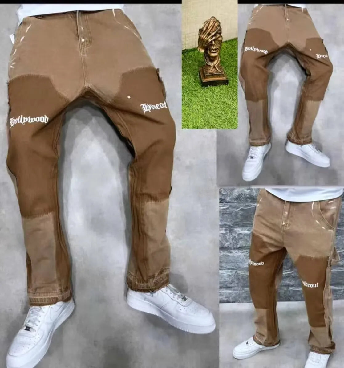 Retro Lumberjack Flared Pants