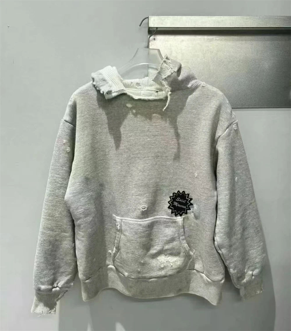 Broken Hole Pullover Hoodie