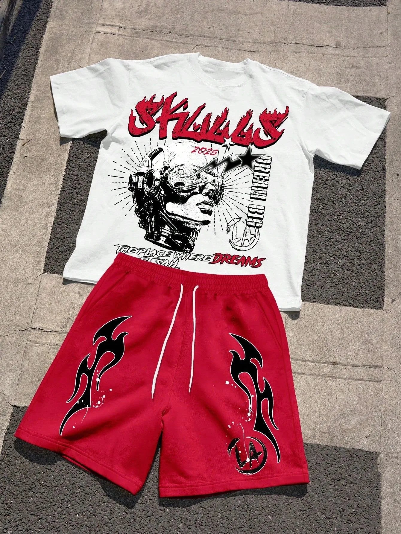 Outdoor Fashion T-Shirt Shorts Set