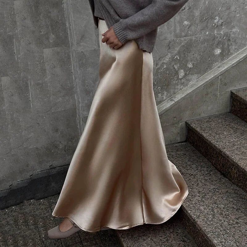 Shinny A-Line ruffle Maxi Dress