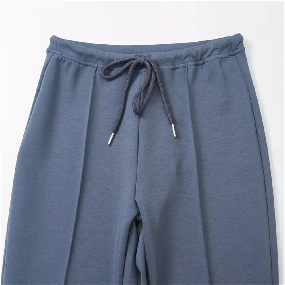 Zipper Hooded Pants Set