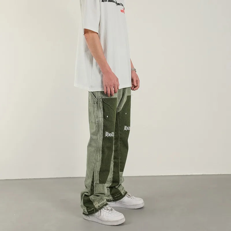 Retro Lumberjack Flared Pants