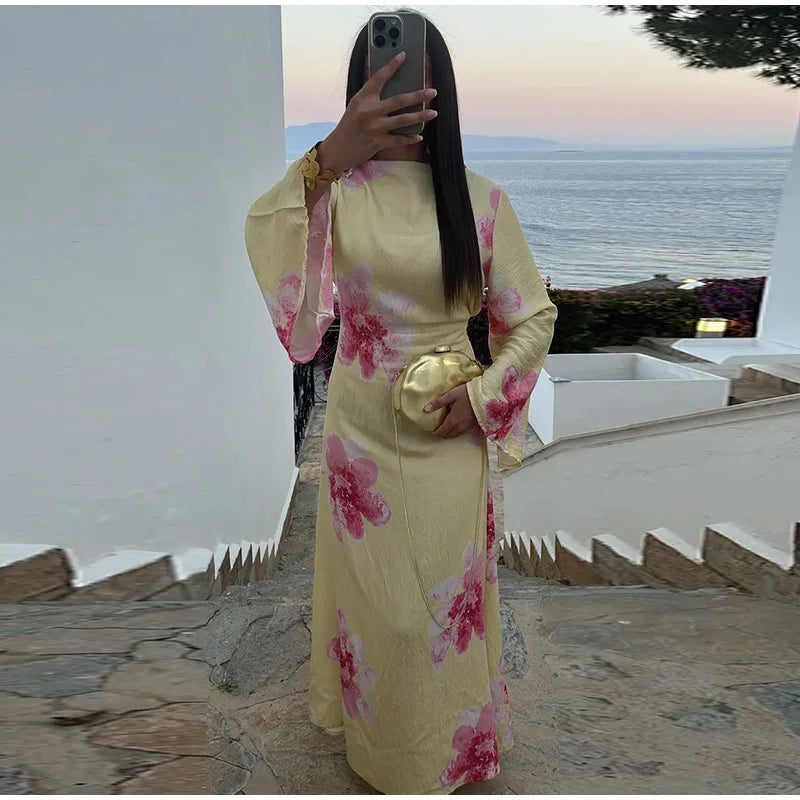 Printed Flare Maxi Dress