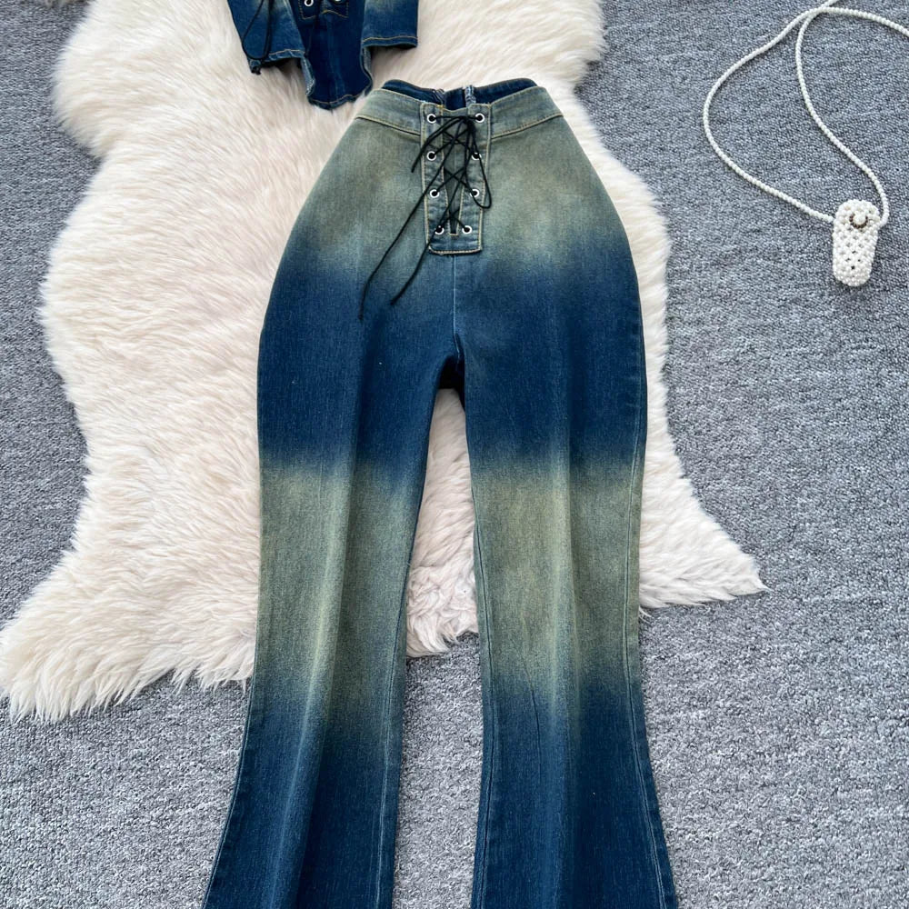 SINGREINY Women Denim Set
