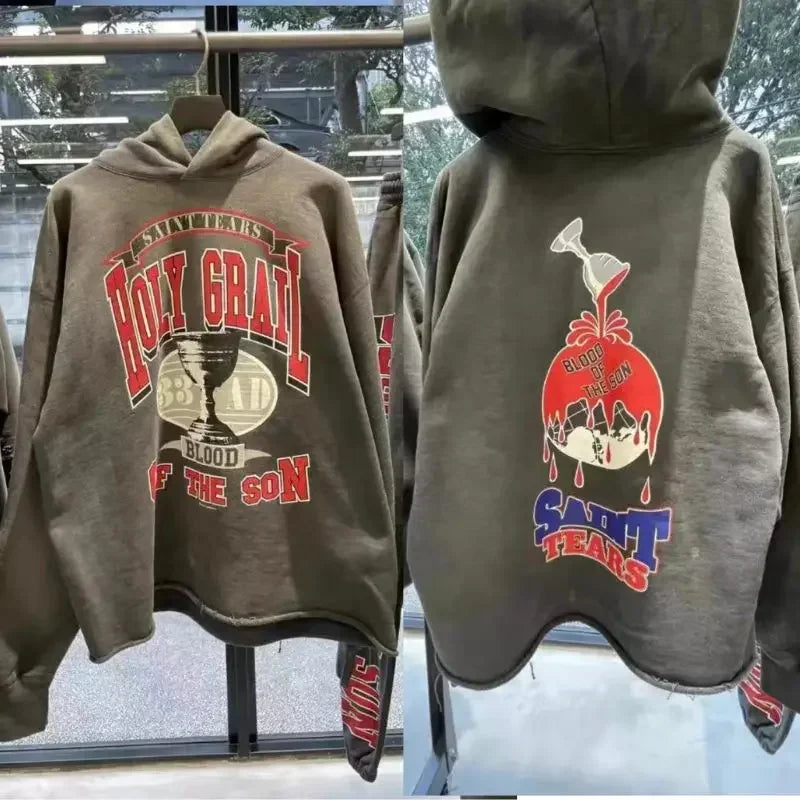 Saint Slogan Hoodies Set