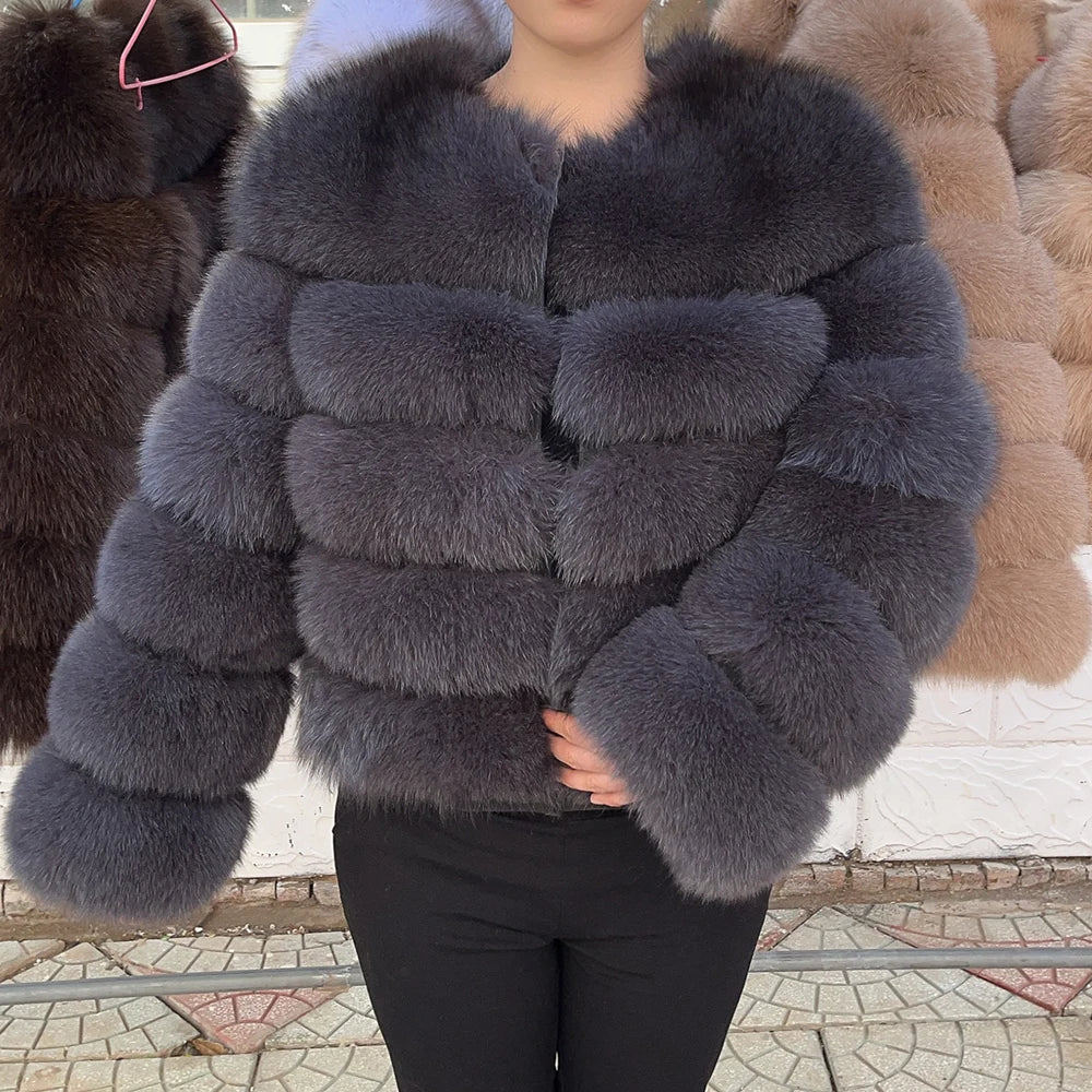 Fox Fur Coat Real Jacket