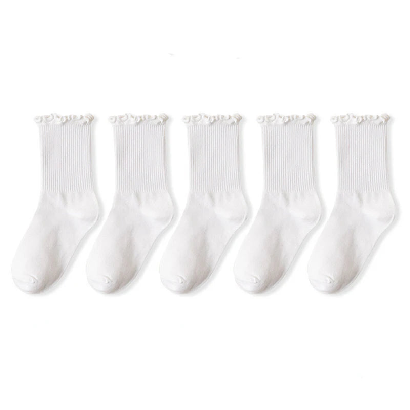 Ruffle Cotton Socks