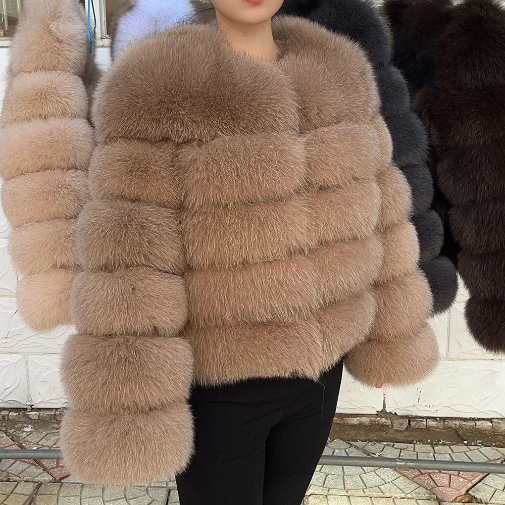Fox Fur Coat Real Jacket
